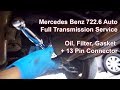 Mercedes Benz C Class Full Transmission Service - Oil, Filter, Gasket, & 13 Pin Connector W203 722.6