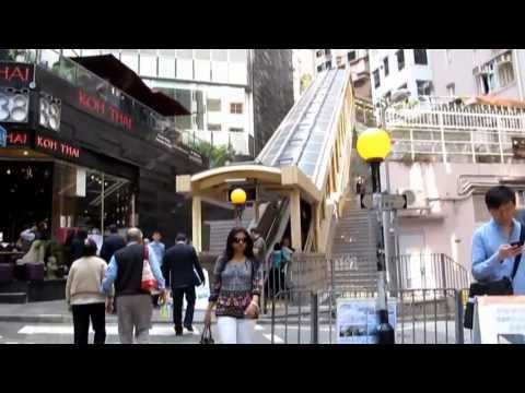 Longest escalator in the world Hong Kong Самый длинный эскалатор в мире.