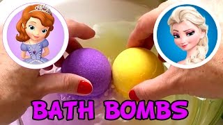 Disney Frozen VS Princess Sofia The First Bath Bombs Unboxing