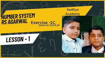 Class-6 l Chapter-1 l R.S. Agarwal l Exercise-1C of Class-6 l Question no. 13,14,16