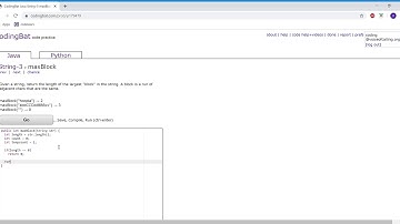 String 3 (maxBlock) Java Tutorial || codingbat.com