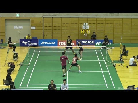 権藤 公平／栗原 文音(トナミ運輸／日本ユニシス) vs 三橋 健也／篠谷 菜留(日本大学／日本ユニシス)XD 準々決勝 ランキングサーキット2018