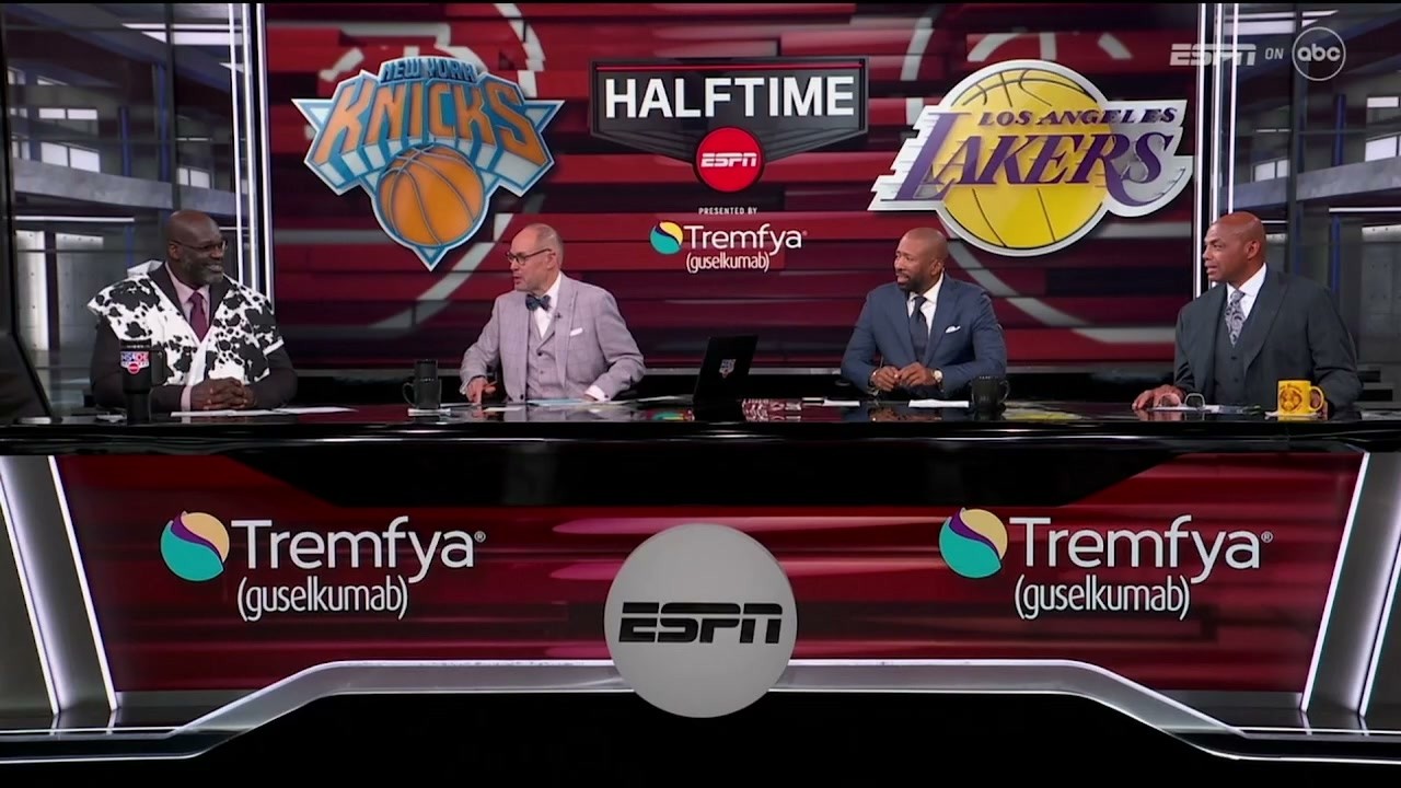 Inside The NBA | Chuck & Shaq react to Reaves & Doncic help Lakers lead Knicks 54-49 at the half