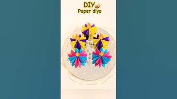 Diy Paper diya/Diwali decoration ideas #diy #craft #diwali #papercraft #paperdiya #shorts #viral