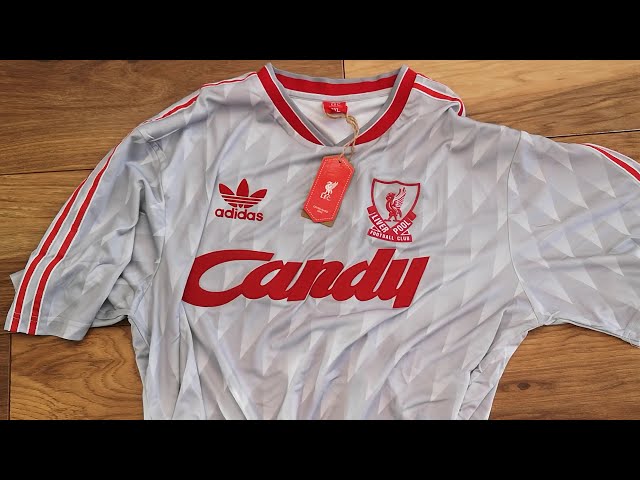 Minejerseys 89/91 Liverpool Away Gray Retro Jerseys Shirt Unboxing