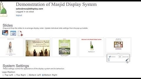 Introduction to Masjid Display Content Management System
