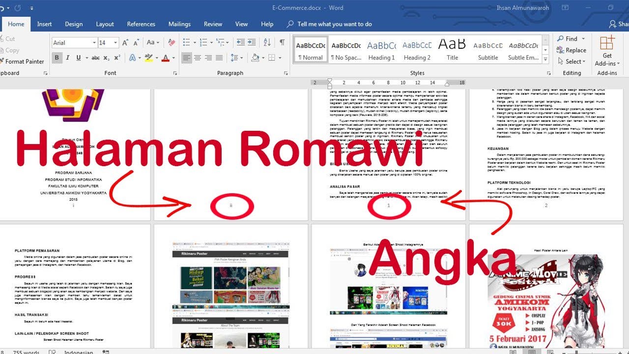 Cara Membuat Halaman Romawi Dan Angka Dalam Satu Dokumen di Microsoft