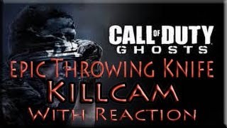 COD Ghosts:Wicked Knives-Sick Ladder Stall Across Map Killcam With Reaction