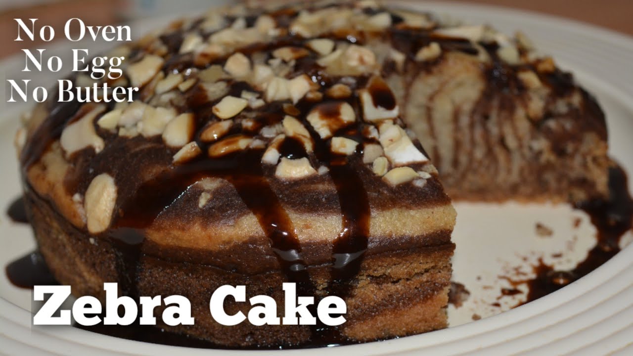 Marble Cake Recipe | Eggless & Without Oven Zebra Cake | Tanu's Studio