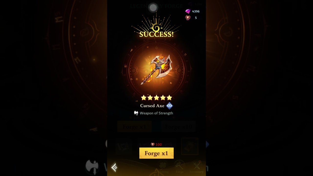 Legendary Forge: Cursed Axe 