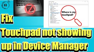 fix touchpad not showing up in device manager | touchpad not working in windows 11