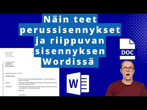 Video: Pitäisikö ensimmäinen kappale sisentää?