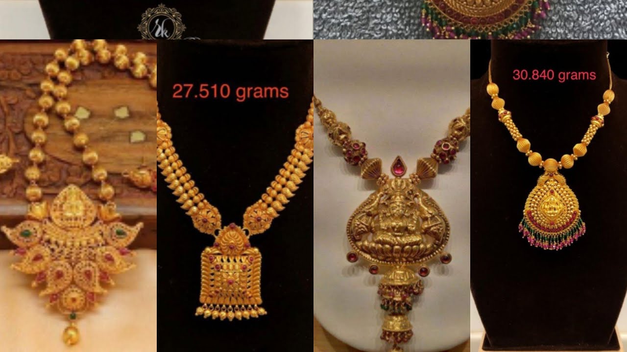 Gold necklace design with weight 2022 latest gold necklace design with