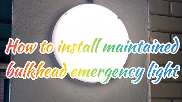 How to install round LED bulkhead maintained emergency light #residential #electrical #channel