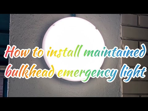 How to install round LED bulkhead maintained emergency light #residential #electrical #channel