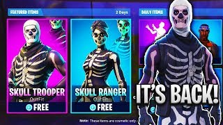 the skull trooper is back in fortnite skull trooper skull ranger skins gameplay in fortnite - skull ranger fortnite skin