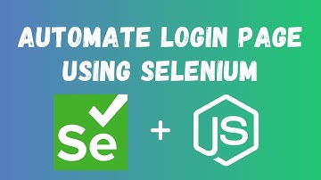 Automate the login page using Selenium, Node.js, and ChatGPT.