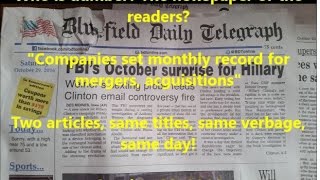 Bluefield Daily Newspaper Double Article 10/29/2016