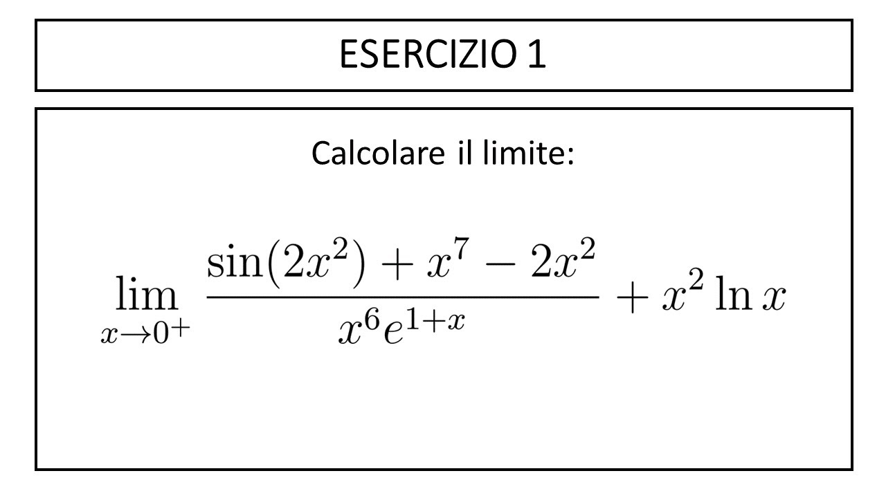 Limiti con sviluppo di Taylor - Esercizio #1
