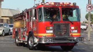 LACoFD Engine 9 & Squad 16 Responding