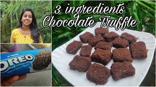 Homemade Oreo Truffle | 3 Ingredients Condensed Milk Chocolate Truffles Recipe |