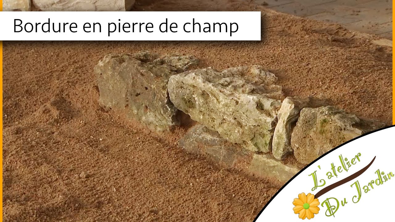 Atelier du jardin : bordure en pierre de champ
