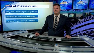 Video: Hazy, hot, humid weather continues