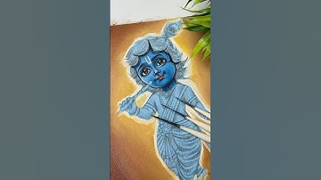 Little Krishna Painting 💕#shorts #art #drawing #krishna #littlekrishna