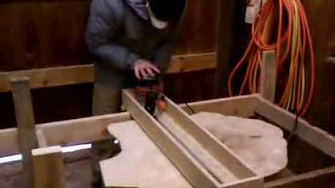 Making a stump coffee table