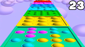 ASMR POP IT STEP ALL LEVELS! NEW GAME ASMR Slicing POP IT STEP level 23