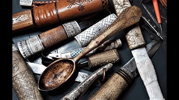 Sami style Kolrosing. a beautiful carving technique.