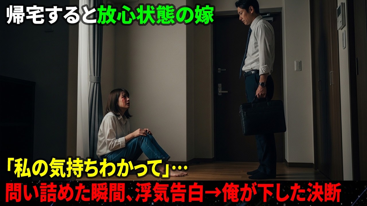 帰宅すると放心状態の嫁「私の気持ちわかって」…問い詰めた瞬間、浮気告白→俺が下した決断