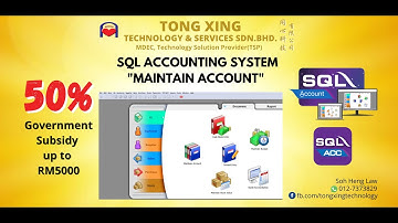 MAINTAIN ACCOUNT (SQL ACCOUNTING SYSTEM) 🖥️💻