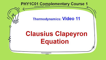Clausius Clapeyron Equation