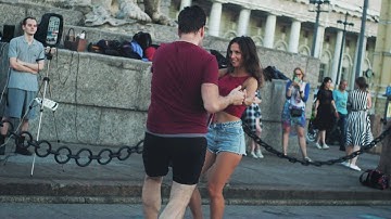 Zouk Open Air. Kirill Potapov and Olga Tihonova. Zouk improvisation. (This World)