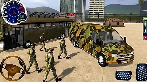 US Army Bus Driving Simulator 2025 - Military Transporter Squad Van Driving Simulator 3D Gameplay 