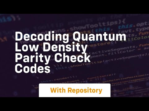 Decoding quantum low