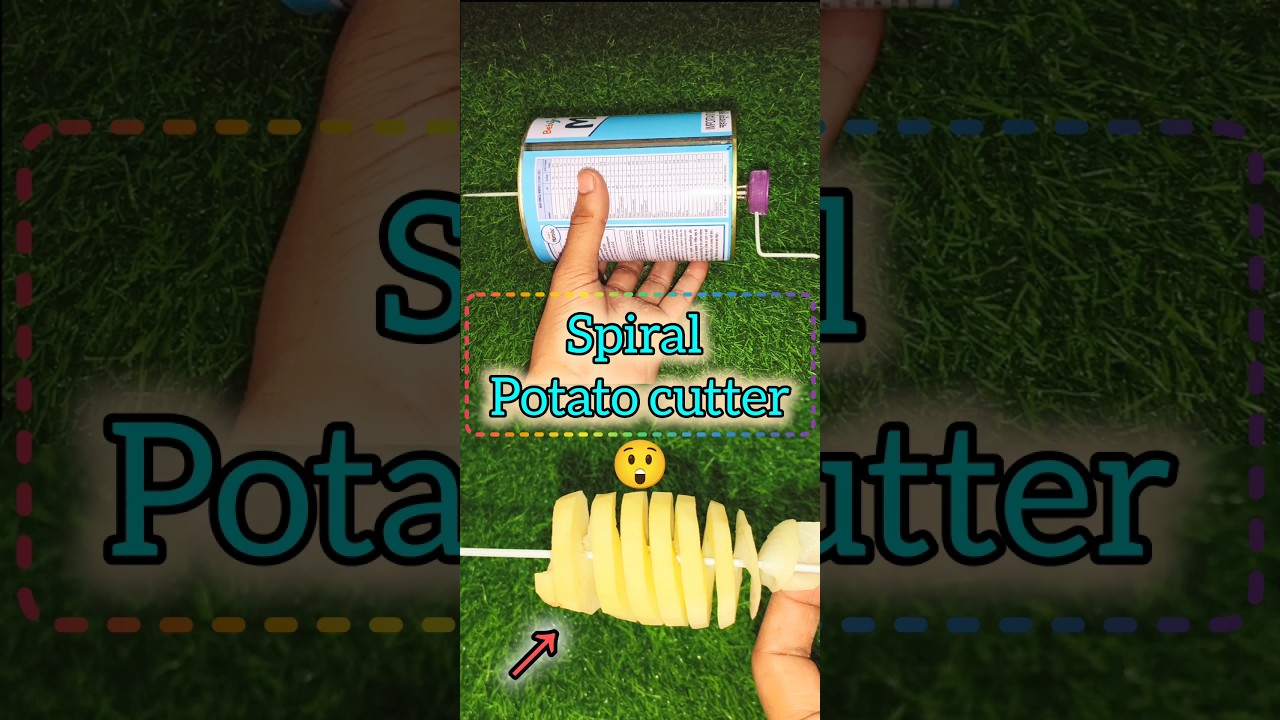 Spiral potato cutter machine home made 