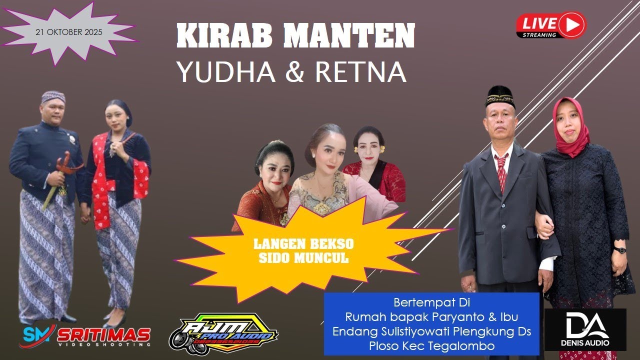 TAYUB SIDO MUNCUL, KIRAB MANTEN YUDA & RETNA PUTRA BPK PARYANTO & IBU ENDANG  ,PLENGKUNG PLOSO