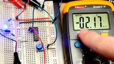 Sinking and sourcing current explained with 4050 IC electronics CD4050 integrated circuit