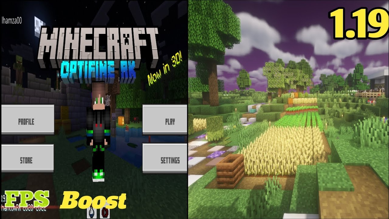 Best Optifine for minecraft pocket edition 1.19 fix lag in mcpe mcpe best optifine YouTube