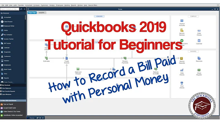 Quickbooks 2019 Tutorial for Beginners - How to Record Bills Paid With Personal Money