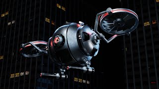 Sci-fi Security Drone in Blender