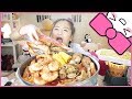 SPICY SEAFOOD BOIL ft. GARLIC NOODLES | MUKBANG