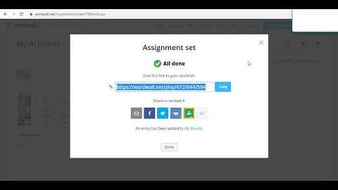 WORDWALL - HOW TO SHARE A LINK?
