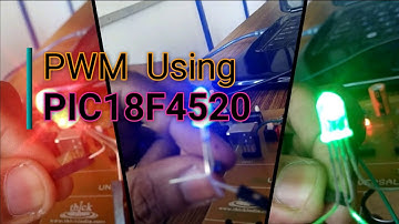 PWM Using PIC18F4520#Red LED#Blue LED#Green LED......