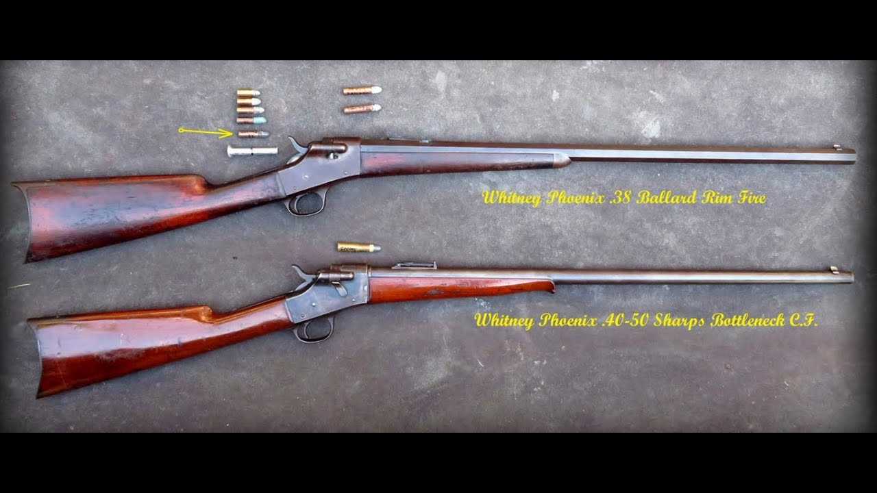 Whitney Phoenix models in .38 RF & .40-50 Sharps Bottle Neck
