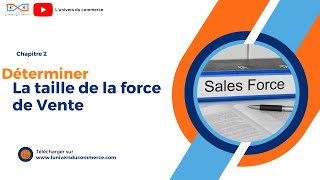 Management de la force de vente chapitre 2 la taille de la force de vente