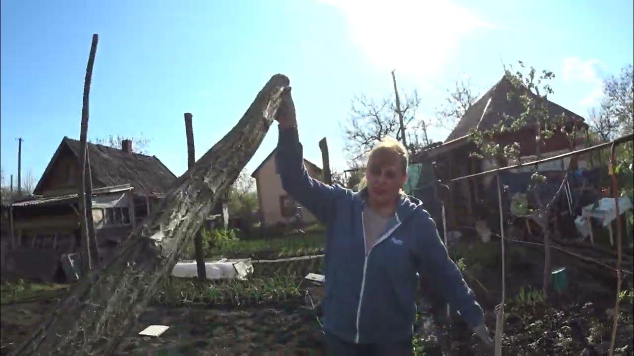 СТАВИМ СТОЛБЫ ДЛЯ ТЕПЛИЦЫ . - YouTube