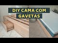 DIY CAMA COM GAVETAS